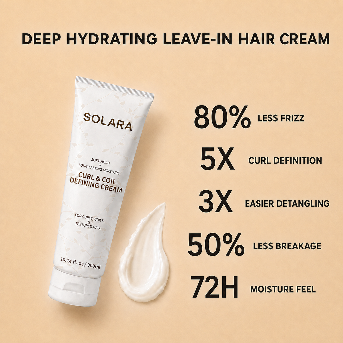 SOLARA Curl & Coil Defining Cream & Leave-In Conditioner