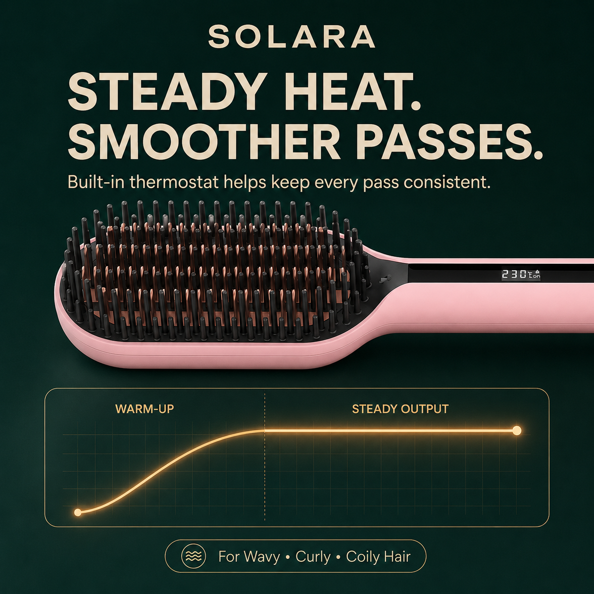 SOLARA Hair Straightener Brush