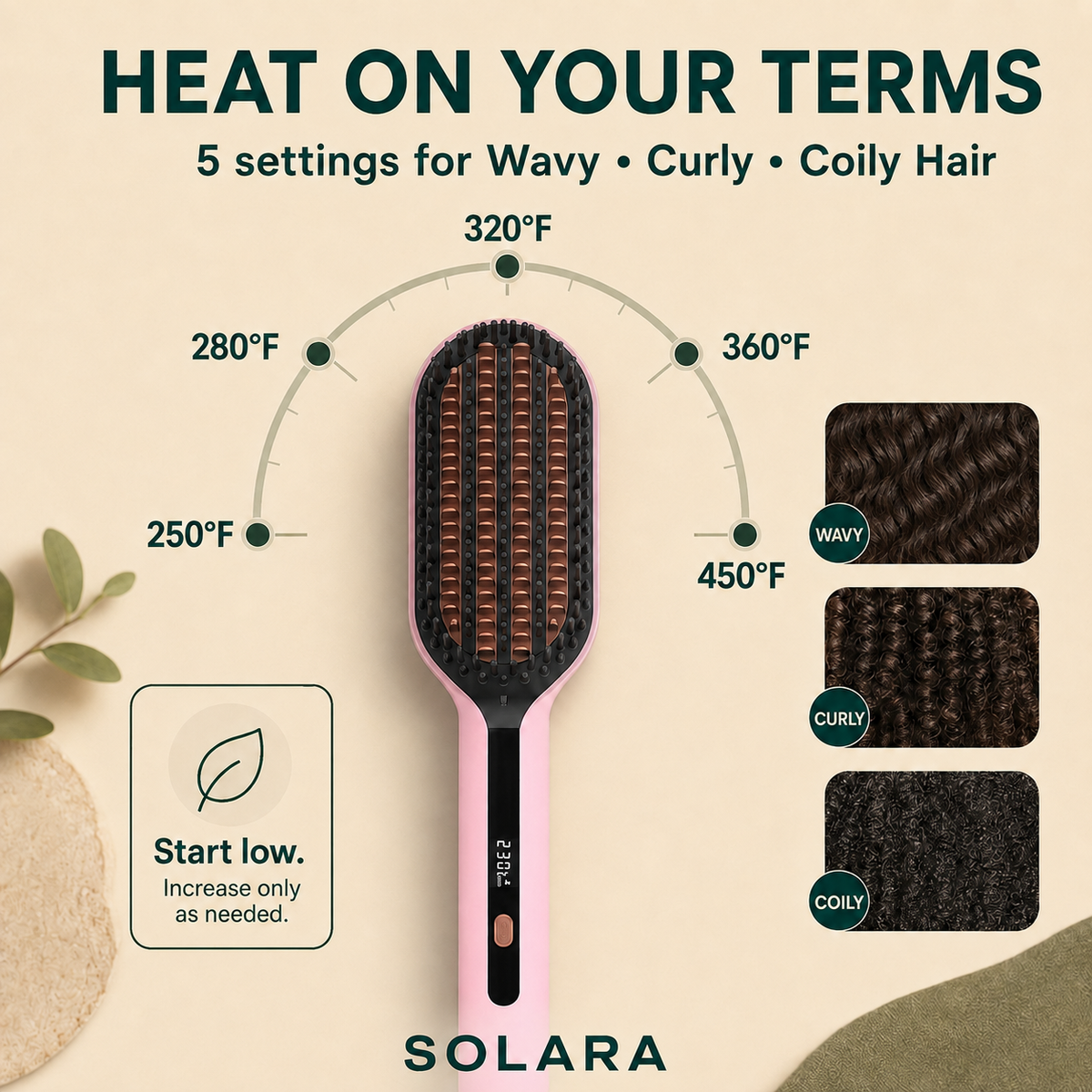SOLARA Hair Straightener Brush