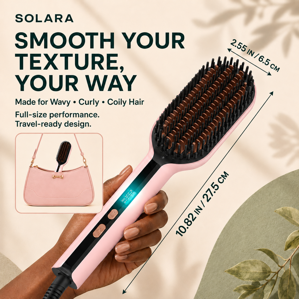 SOLARA Hair Straightener Brush